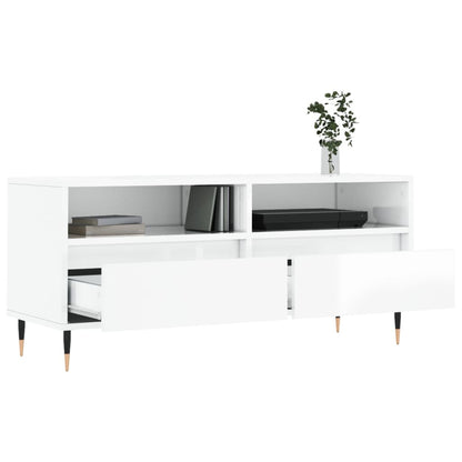 TV-Schrank Hochglanz-Weiß 100x34,5x44,5 cm Holzwerkstoff - Pazzar.ch