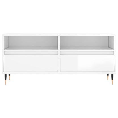 TV-Schrank Hochglanz-Weiß 100x34,5x44,5 cm Holzwerkstoff - Pazzar.ch