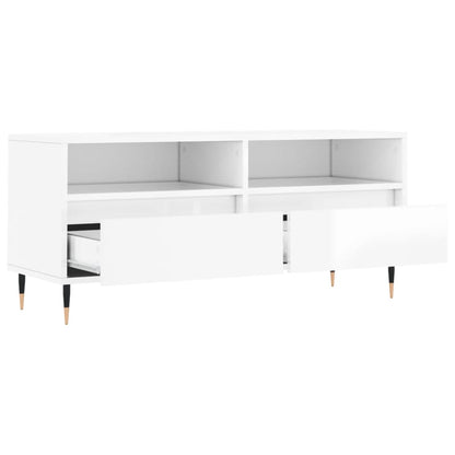 TV-Schrank Hochglanz-Weiß 100x34,5x44,5 cm Holzwerkstoff - Pazzar.ch