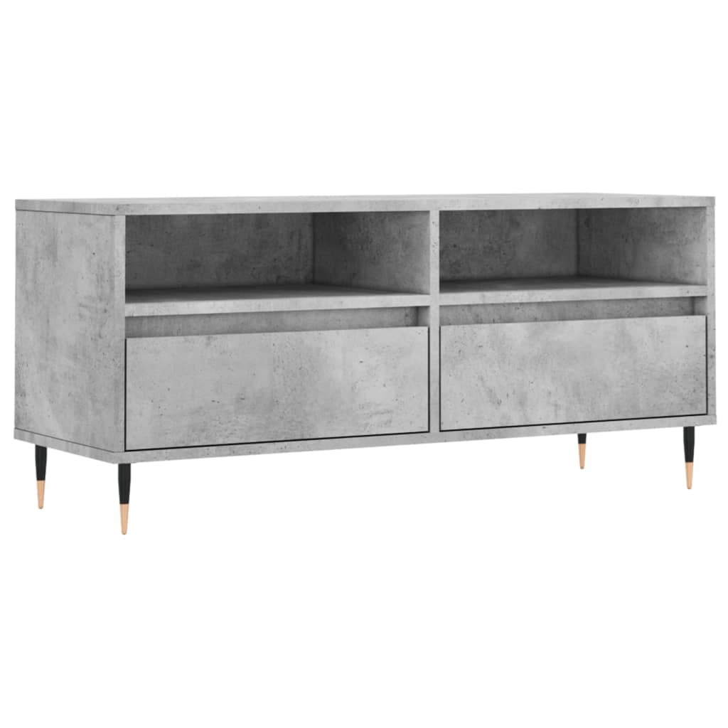 TV-Schrank Betongrau 100x34,5x44,5 cm Holzwerkstoff - Pazzar.ch
