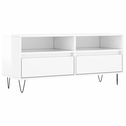 TV-Schrank Hochglanz-Weiß 100x34,5x44,5 cm Holzwerkstoff - Pazzar.ch