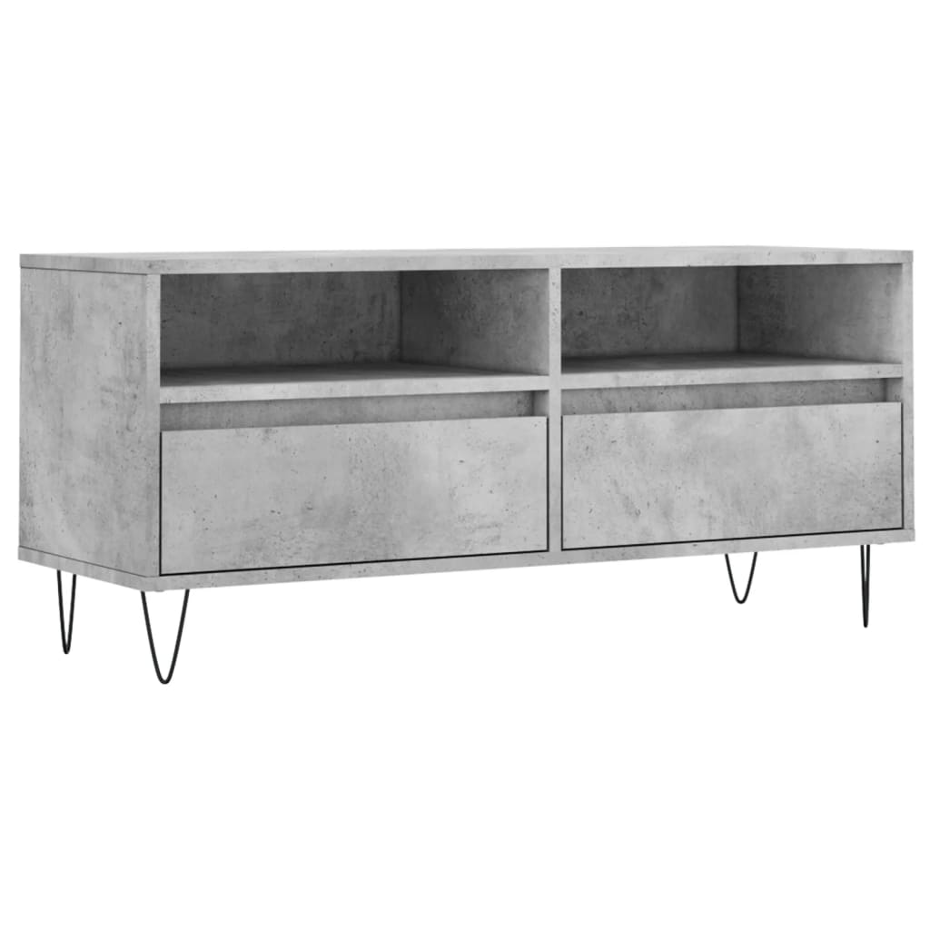 TV-Schrank Betongrau 100x34,5x44,5 cm Holzwerkstoff - Pazzar.ch