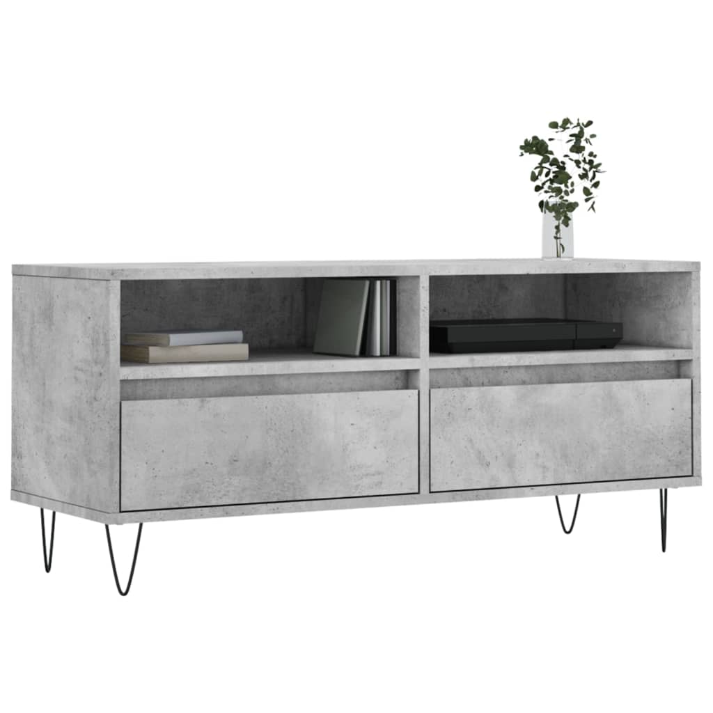 TV-Schrank Betongrau 100x34,5x44,5 cm Holzwerkstoff - Pazzar.ch