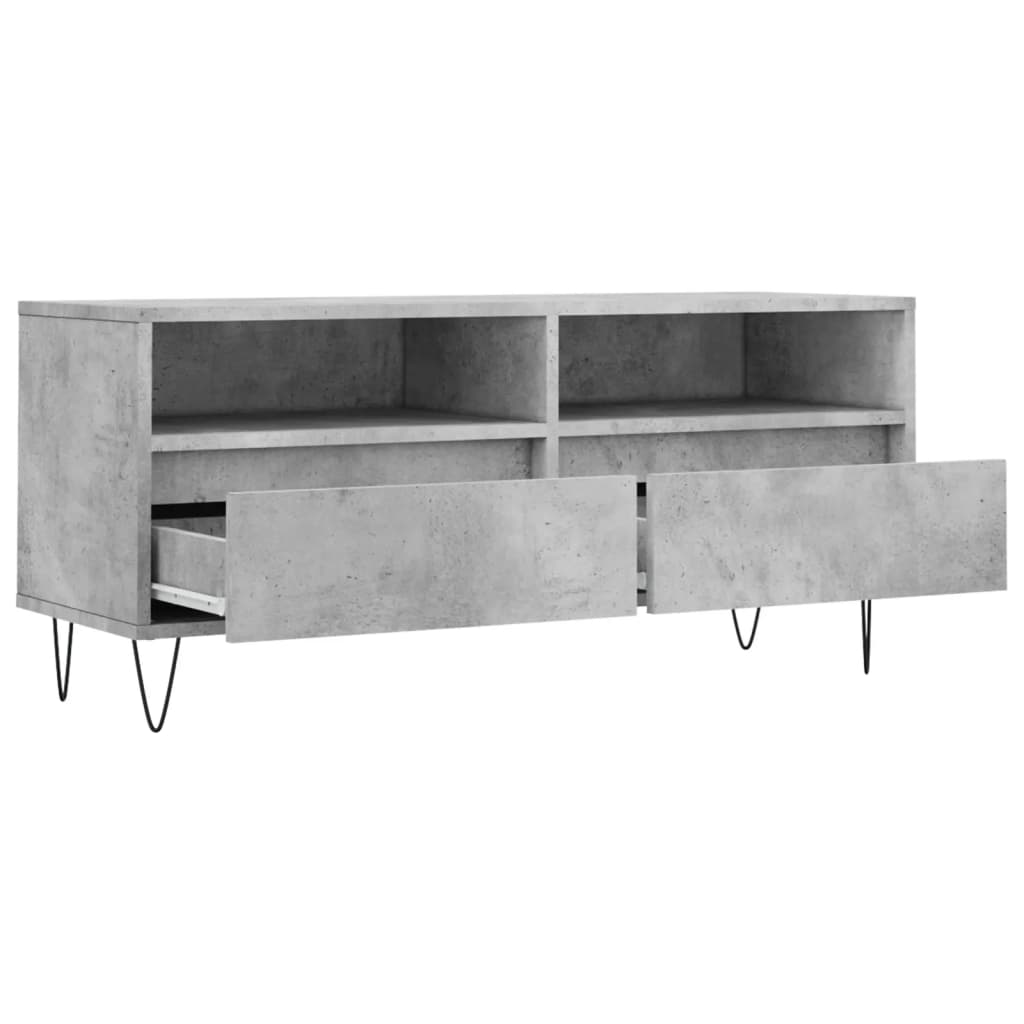 TV-Schrank Betongrau 100x34,5x44,5 cm Holzwerkstoff - Pazzar.ch