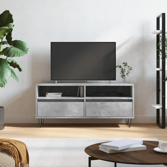TV-Schrank Betongrau 100x34,5x44,5 cm Holzwerkstoff - Pazzar.ch