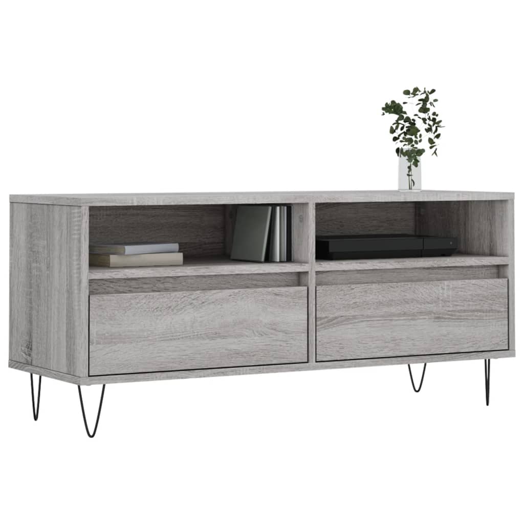 TV-Schrank Grau Sonoma 100x34,5x44,5 cm Holzwerkstoff - Pazzar.ch