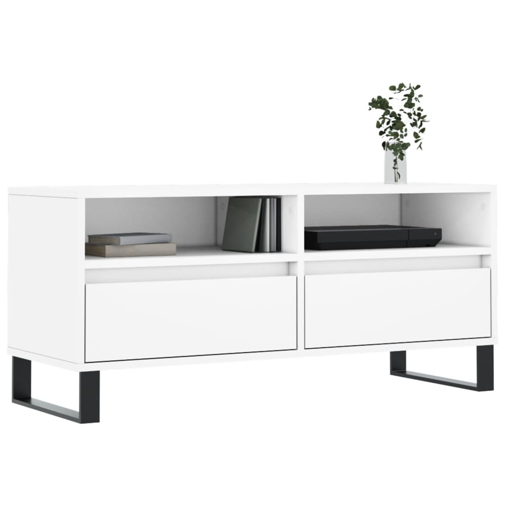 TV-Schrank Weiß 100x34,5x44,5 cm Holzwerkstoff - Pazzar.ch