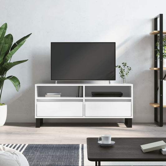 TV-Schrank Hochglanz-Weiß 100x34,5x44,5 cm Holzwerkstoff - Pazzar.ch