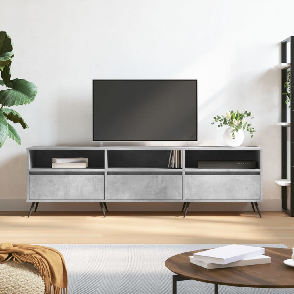 TV-Schrank Betongrau 150x30x44,5 cm Holzwerkstoff - Pazzar.ch