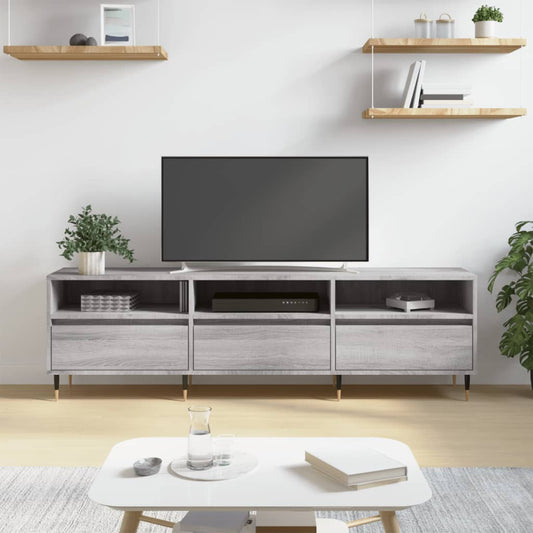 TV-Schrank Grau Sonoma 150x30x44,5 cm Holzwerkstoff - Pazzar.ch