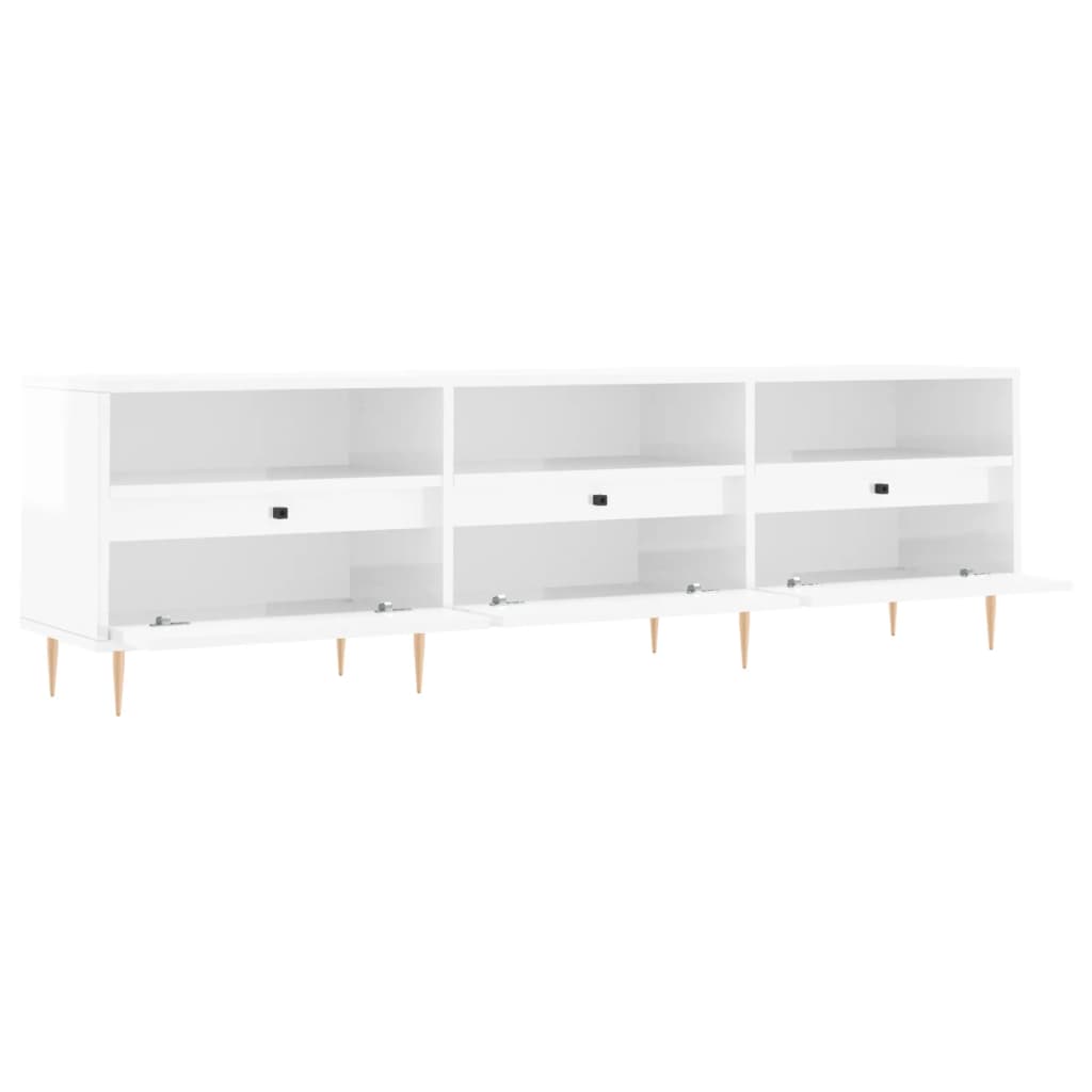TV-Schrank Hochglanz-Weiß 150x30x44,5 cm Holzwerkstoff - Pazzar.ch