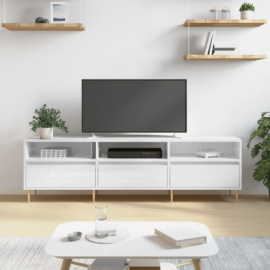 TV-Schrank Hochglanz-Weiß 150x30x44,5 cm Holzwerkstoff - Pazzar.ch