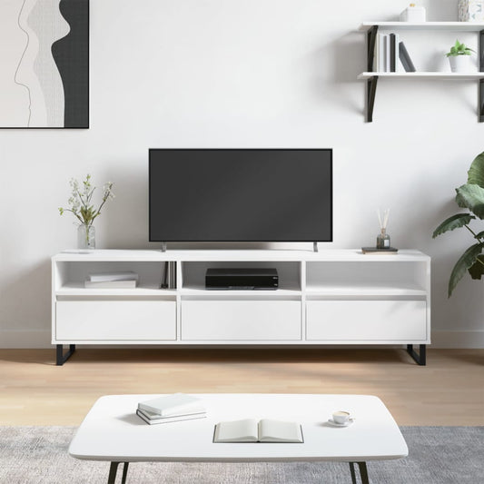 TV-Schrank Weiß 150x30x44,5 cm Holzwerkstoff - Pazzar.ch