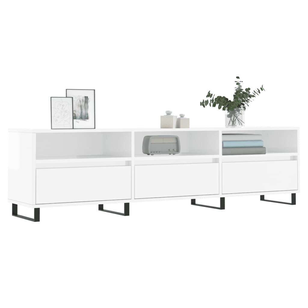 TV-Schrank Hochglanz-Weiß 150x30x44,5 cm Holzwerkstoff - Pazzar.ch