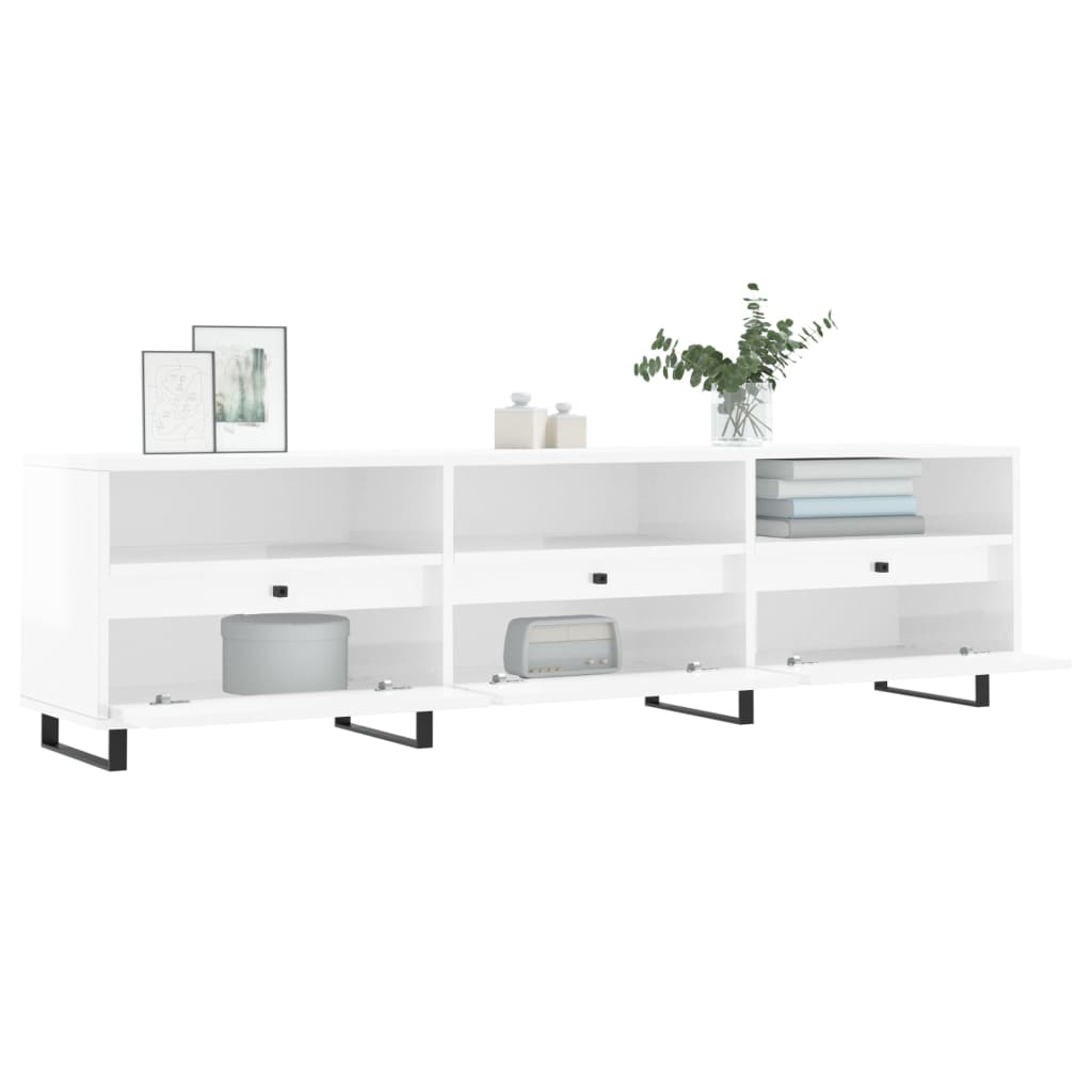 TV-Schrank Hochglanz-Weiß 150x30x44,5 cm Holzwerkstoff - Pazzar.ch