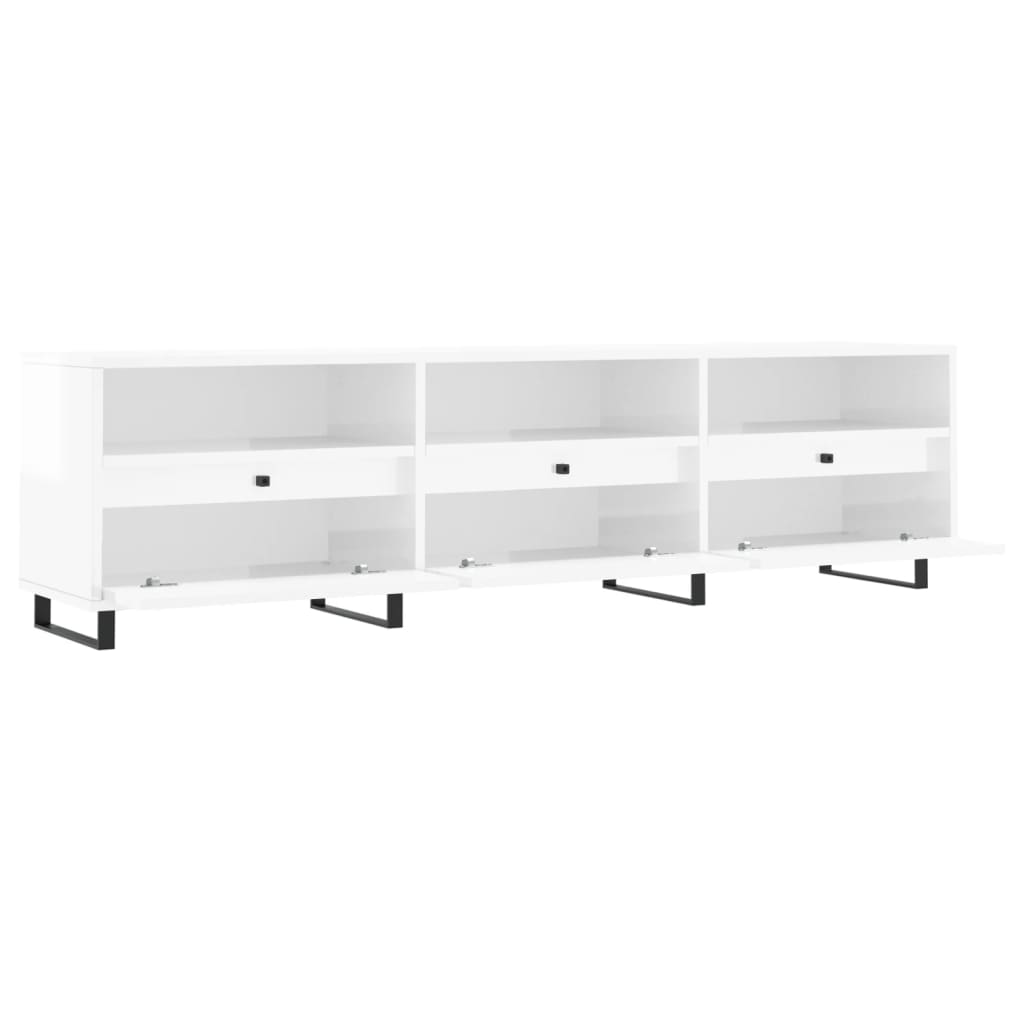 TV-Schrank Hochglanz-Weiß 150x30x44,5 cm Holzwerkstoff - Pazzar.ch