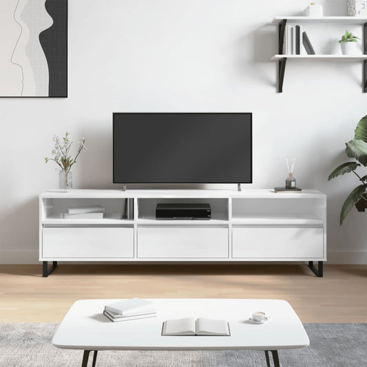 TV-Schrank Hochglanz-Weiß 150x30x44,5 cm Holzwerkstoff - Pazzar.ch