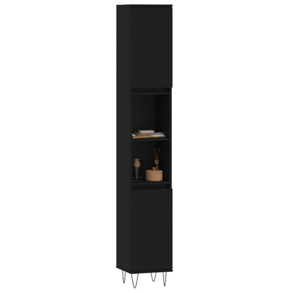 Badschrank Schwarz 30x30x190 cm Holzwerkstoff - Pazzar.ch