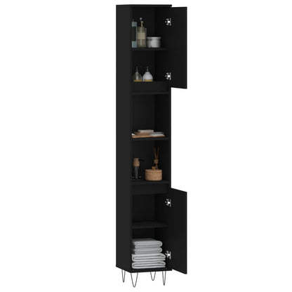Badschrank Schwarz 30x30x190 cm Holzwerkstoff - Pazzar.ch