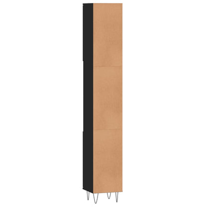 Badschrank Schwarz 30x30x190 cm Holzwerkstoff - Pazzar.ch