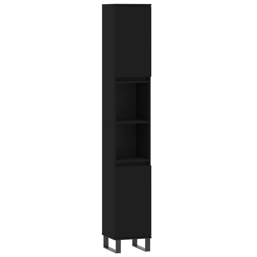 Badschrank Schwarz 30x30x190 cm Holzwerkstoff - Pazzar.ch
