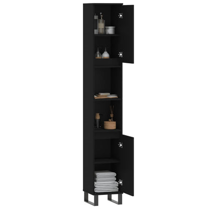 Badschrank Schwarz 30x30x190 cm Holzwerkstoff - Pazzar.ch
