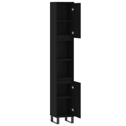 Badschrank Schwarz 30x30x190 cm Holzwerkstoff - Pazzar.ch