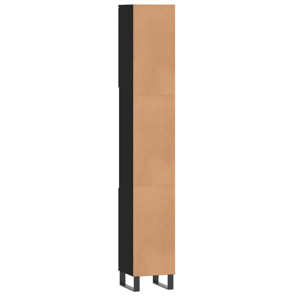Badschrank Schwarz 30x30x190 cm Holzwerkstoff - Pazzar.ch