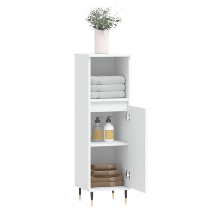 Badschrank Weiß 30x30x100 cm Holzwerkstoff - Pazzar.ch