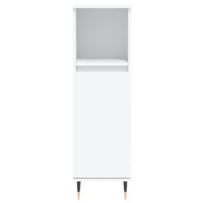 Badschrank Weiß 30x30x100 cm Holzwerkstoff - Pazzar.ch