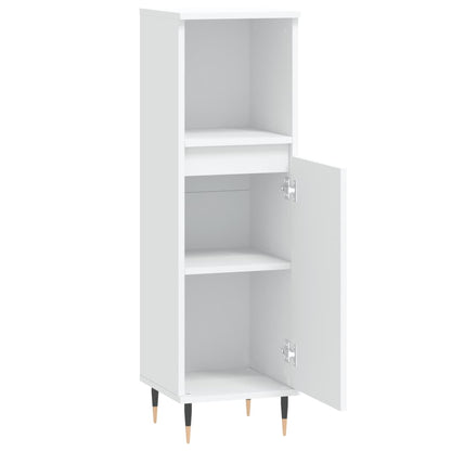 Badschrank Weiß 30x30x100 cm Holzwerkstoff - Pazzar.ch