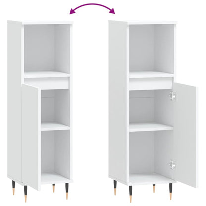 Badschrank Weiß 30x30x100 cm Holzwerkstoff - Pazzar.ch