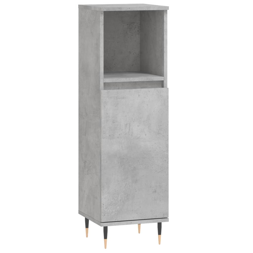 Badschrank Betongrau 30x30x100 cm Holzwerkstoff - Pazzar.ch