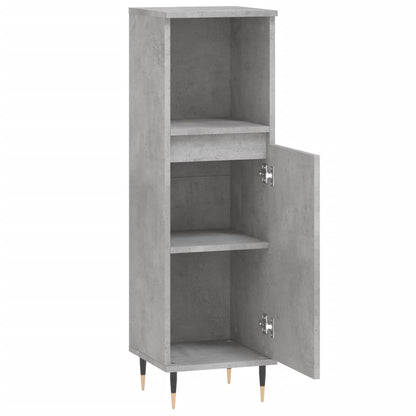 Badschrank Betongrau 30x30x100 cm Holzwerkstoff - Pazzar.ch