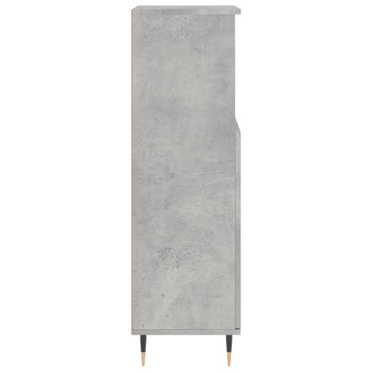 Badschrank Betongrau 30x30x100 cm Holzwerkstoff - Pazzar.ch
