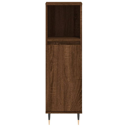 Badschrank Braun Eichen-Optik 30x30x100 cm Holzwerkstoff - Pazzar.ch