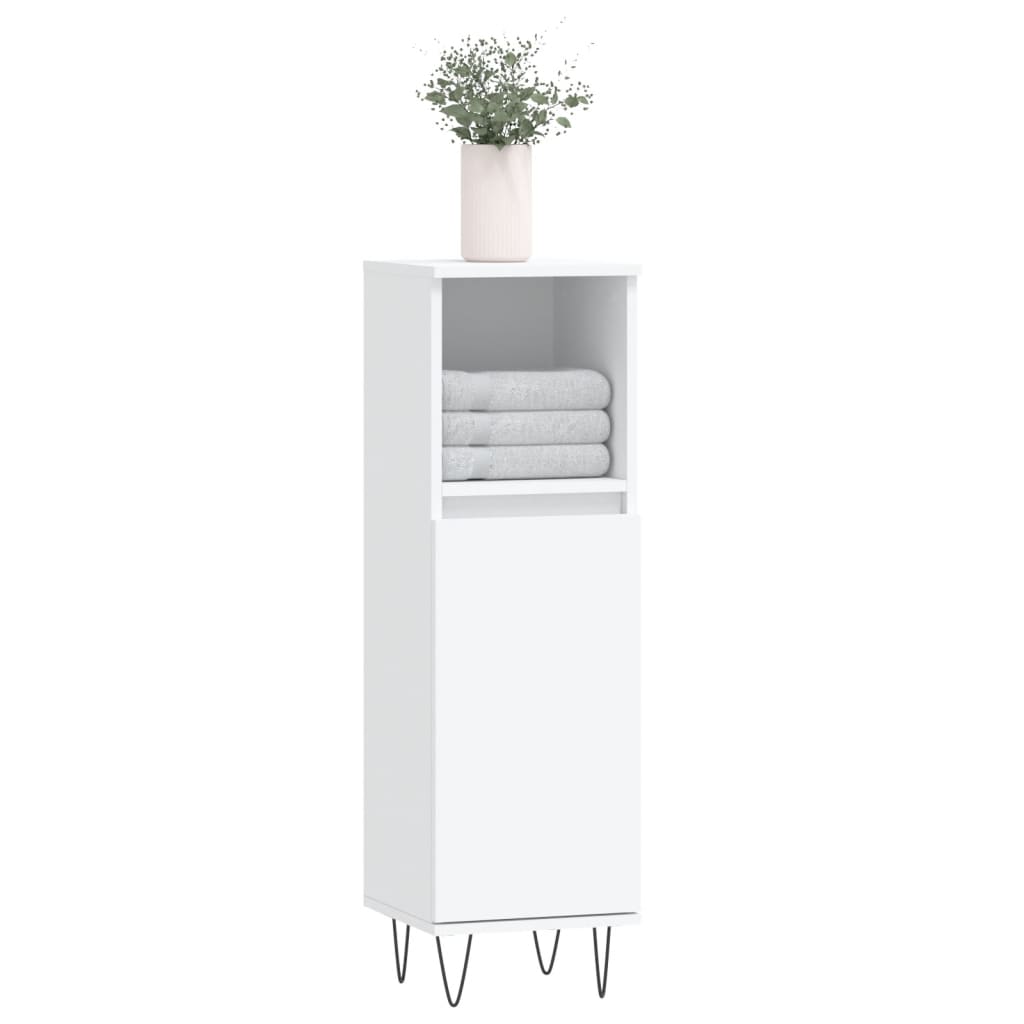 Badschrank Weiß 30x30x100 cm Holzwerkstoff - Pazzar.ch