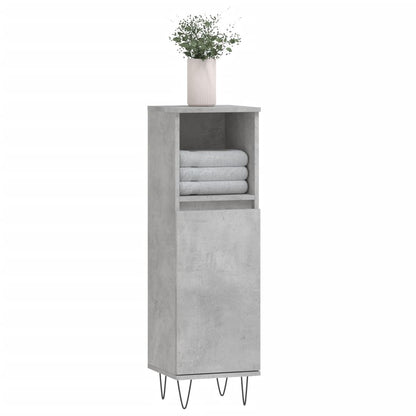 Badschrank Betongrau 30x30x100 cm Holzwerkstoff - Pazzar.ch