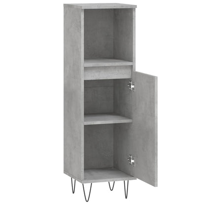 Badschrank Betongrau 30x30x100 cm Holzwerkstoff - Pazzar.ch