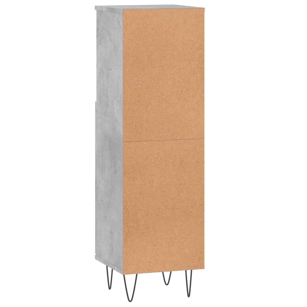 Badschrank Betongrau 30x30x100 cm Holzwerkstoff - Pazzar.ch