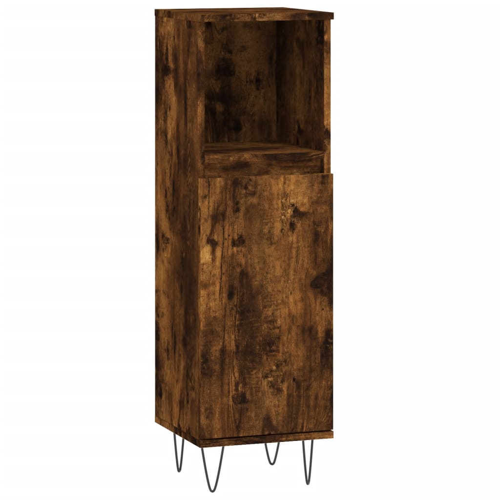 Badschrank Räuchereiche 30x30x100 cm Holzwerkstoff - Pazzar.ch