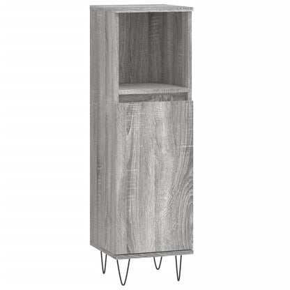 Badschrank Grau Sonoma 30x30x100 cm Holzwerkstoff - Pazzar.ch