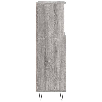 Badschrank Grau Sonoma 30x30x100 cm Holzwerkstoff - Pazzar.ch