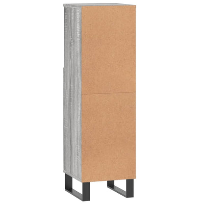 Badschrank Grau Sonoma 30x30x100 cm Holzwerkstoff - Pazzar.ch