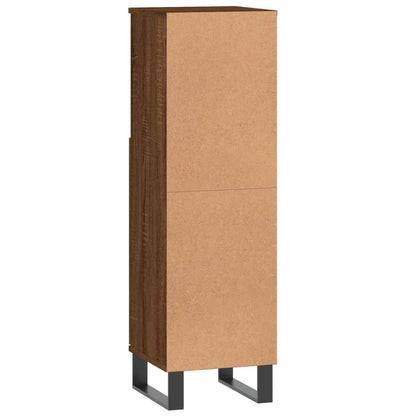 Badschrank Braun Eichen-Optik 30x30x100 cm Holzwerkstoff - Pazzar.ch