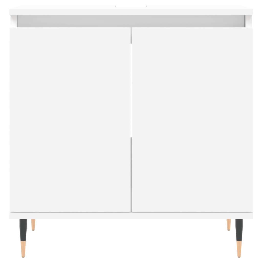 Badezimmerschrank Weiß 58x33x60 cm Holzwerkstoff - Pazzar.ch