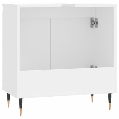 Badezimmerschrank Weiß 58x33x60 cm Holzwerkstoff - Pazzar.ch
