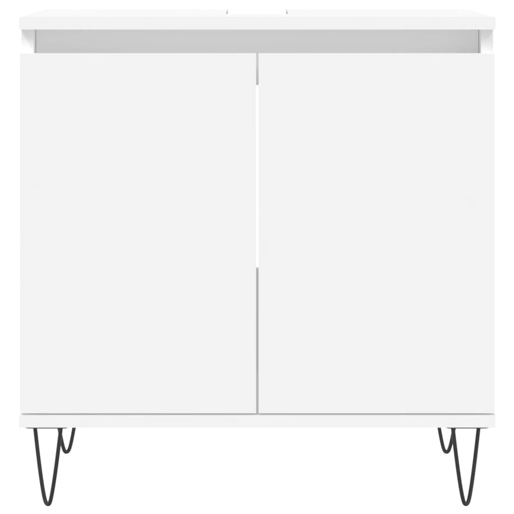 Badezimmerschrank Weiß 58x33x60 cm Holzwerkstoff - Pazzar.ch