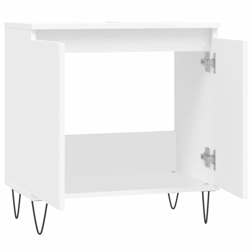 Badezimmerschrank Weiß 58x33x60 cm Holzwerkstoff - Pazzar.ch