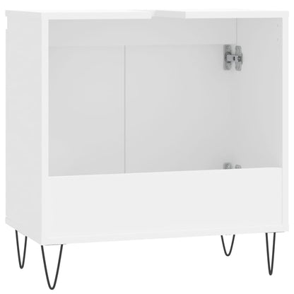 Badezimmerschrank Weiß 58x33x60 cm Holzwerkstoff - Pazzar.ch